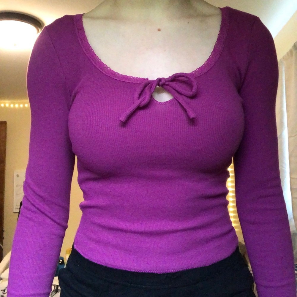 PacSun “MeToWe” Long Sleeve Low Neck Shirt